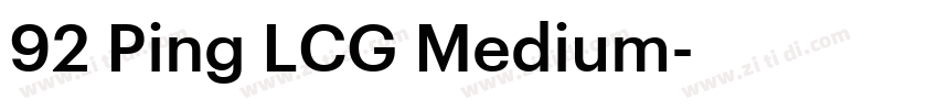 92 Ping LCG Medium字体转换